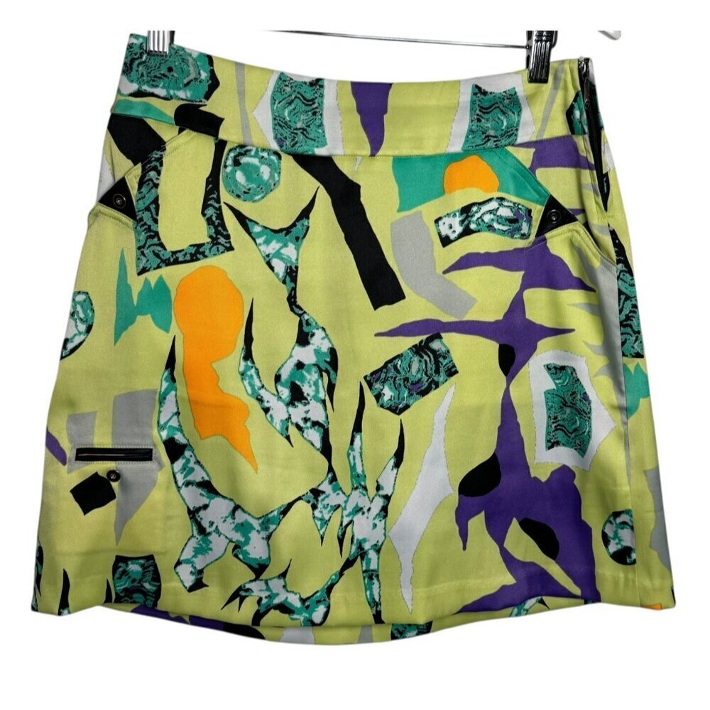 Jamie Sadock Women's 80's avant garde print Skort Size 10 golf skirt - Picture 6 of 6